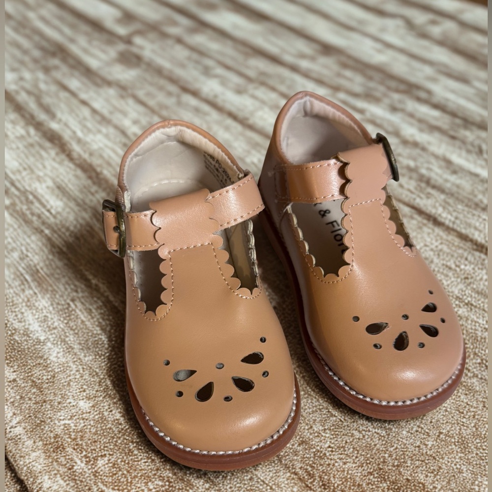 Charming Tan Kids Dress Shoes with Buckle